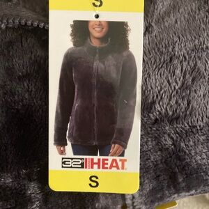 32 DEGREES Heat Women Soft & Cozy Plush Velvet Full Zip Jacket